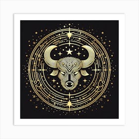A Zodiac symbol, Taurus 3 Art Print