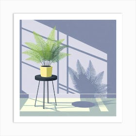 Fern In A Pot 3 Art Print