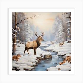 the snowy life Art Print