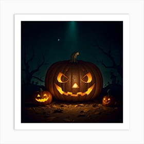 Halloween Pumpkins Art Print