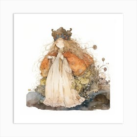 Princess with Crown Art Print