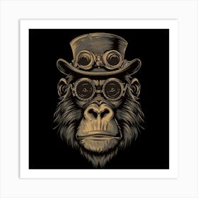 Steampunk Monkey 49 Art Print