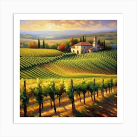 Tuscan Vineyards 1 Art Print