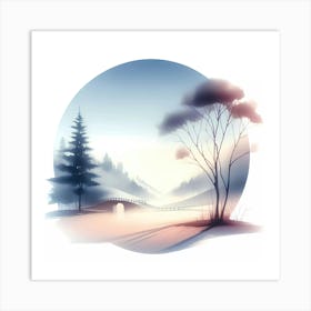 Landscape Painting 53 Art Print