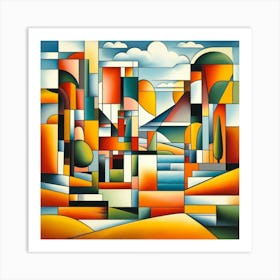 Landscape, style of Modernism Art Print