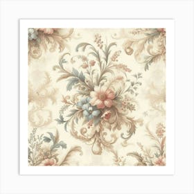 Floral Wallpaper Art Print