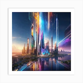 Futuristic City 78 Art Print