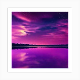 Purple Night Sky 1 Art Print