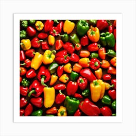 Colorful Peppers 1 Art Print