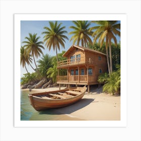 House On The Beach Art Print