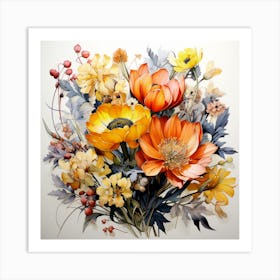 Abstract Flowers Echoes Of Contemporary Nature Art Print