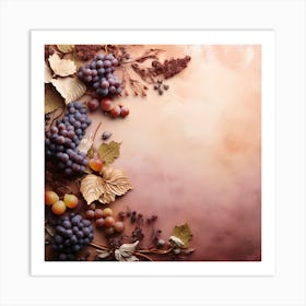 Autumn Leaves And Grapes 5 Art Print