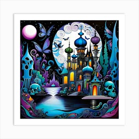 Dark Fairytale Palace Art Print