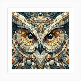 Mosaic Owl Art Print