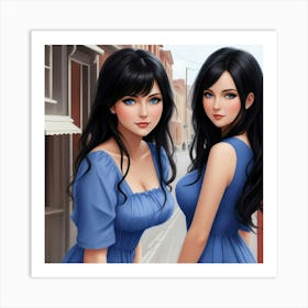 Inseparable Sisters Art Print