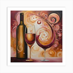 Wine Painting Art Print