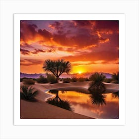 Sunset In The Desert 7 Art Print