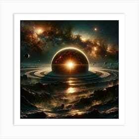 Primordial Glow: Genesis of Galaxies. Art Print