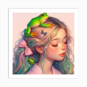 Frog Girl 1 Art Print