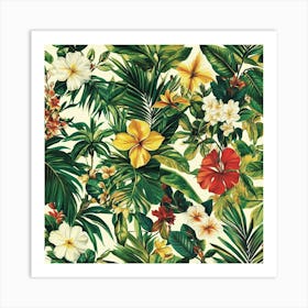 Tropical Flowers Art 1 Art Print