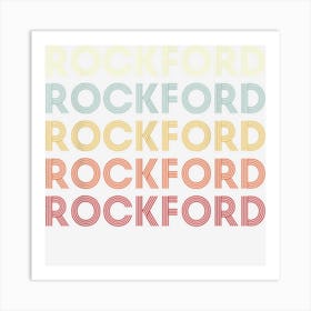 Rockford Michigan Rockford Mi Retro Vintage Text Art Print