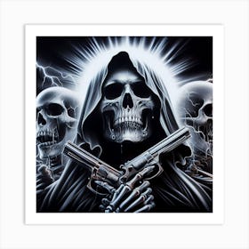 Death Skeletons Art Print