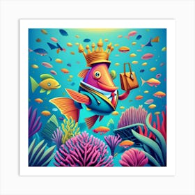 King Fish Art Print