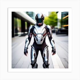 Building A Strong Futuristic Suit Like The One In The Image Requires A Significant Amount Of Expertise, Resources, And Time 14 Art Print