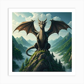 Majestic Dragon Art Print