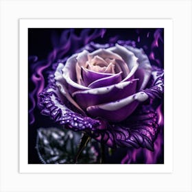 Purple Rose Art Print