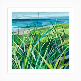 Grass At The Beach Art Print