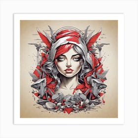 Girl With Red Hair Art Print