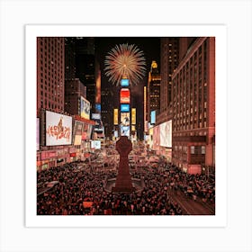 Times Square New Year'S Eve Art Print