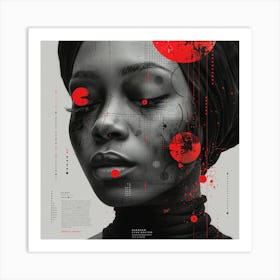 Black Woman With Red Eyes Art Print