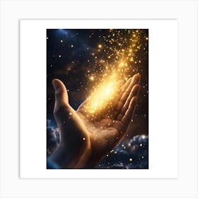 Hand Reaching For A Star Art Print