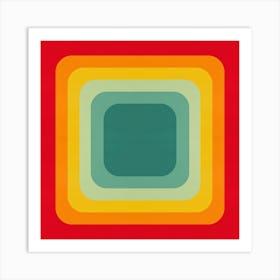 Geometric and colorful shapes 6 Art Print