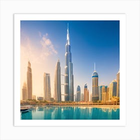 Dubai Skyline Art Print