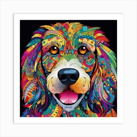 Psychedelic Dog 2 Art Print