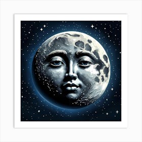 The Man in the Moon Art Print