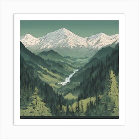 Mountains Art Print