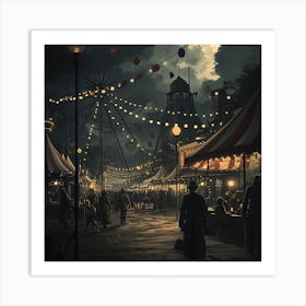 Carnival At Night Art Print