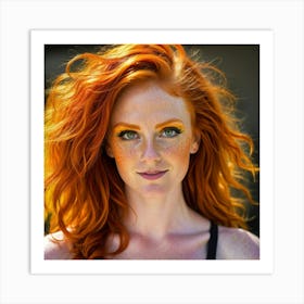 Female Ginger Hair Woman Redhead Unique Distinctive Fiery Vibrant Bright Bold Striking St (4) Art Print