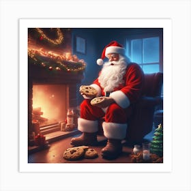 Christmas Santa 30 Art Print