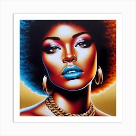 Afro Girl 3 Art Print