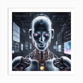 Robot Stock Videos & Royalty-Free Footage Art Print