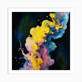 Ink Splashes Art Print