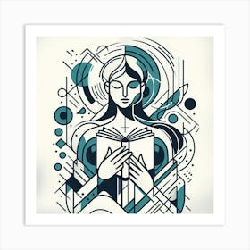 Woman Reading A Book 1 Art Print