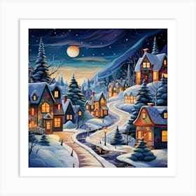 Christmas Village 33 Art Print