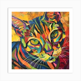 Kisha2849 Bengal Cat Colorful Picasso Style Full Page No Negati D9a4c8e1 3a32 473c Ba76 D40bdc089b4f Art Print