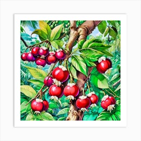 Pomegranate Tree Art Print